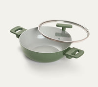 Kadai 24cm with glass lid - Coorg Green