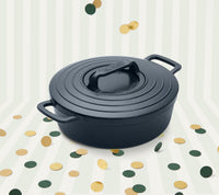 Pre-Seasoned Cast Iron Dutch Oven 27cm - Nilgiri Blue