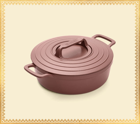 Pre-Seasoned Cast Iron Dutch Oven 27cm - Jaipur Terracotta