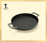 TitaniumClad™  Cast Iron Grill Pan 27cm - Sage