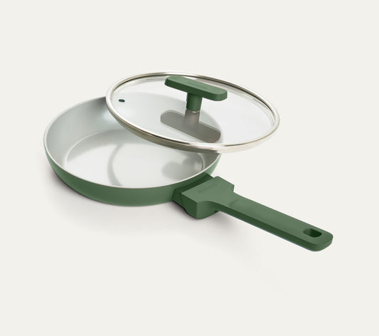 Mini Frypan with Glass Lid 20cm - Coorg Green