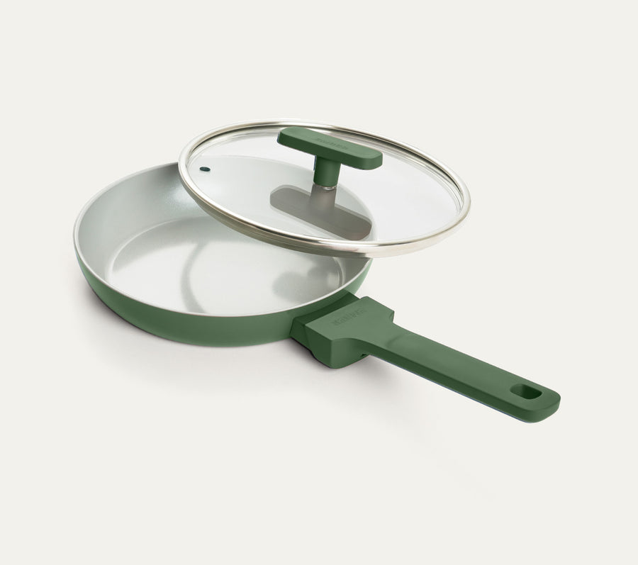 Mini Frypan with Glass Lid 20cm - Coorg Green
