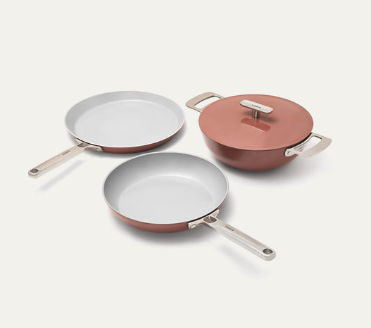 Everyday Cookware Trio (with storage) - Jaipur Terracotta
