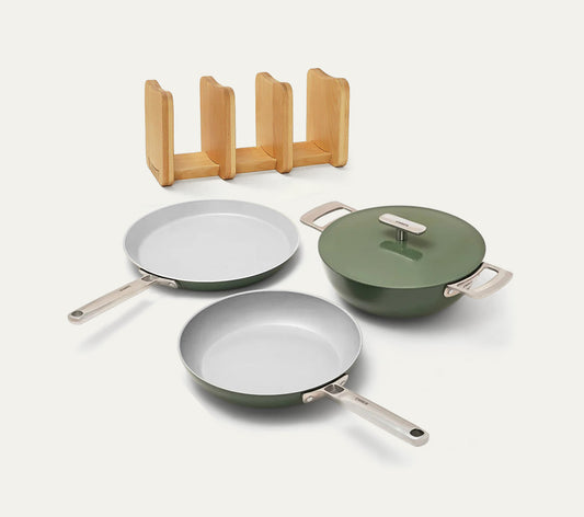 Everyday Cookware Trio (with storage) - Coorg Green