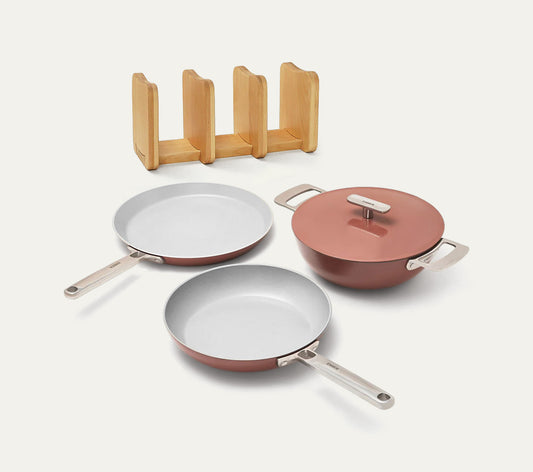 Everyday Cookware Trio (with storage) - Jaipur Terracotta