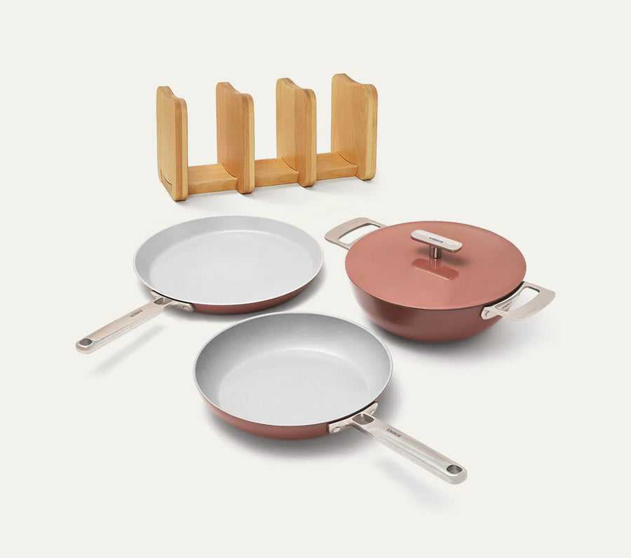 Everyday Cookware Trio (with storage) - Jaipur Terracotta