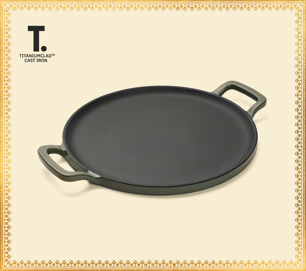 TitaniumClad™  Cast Iron Tawa 30cm - Sage