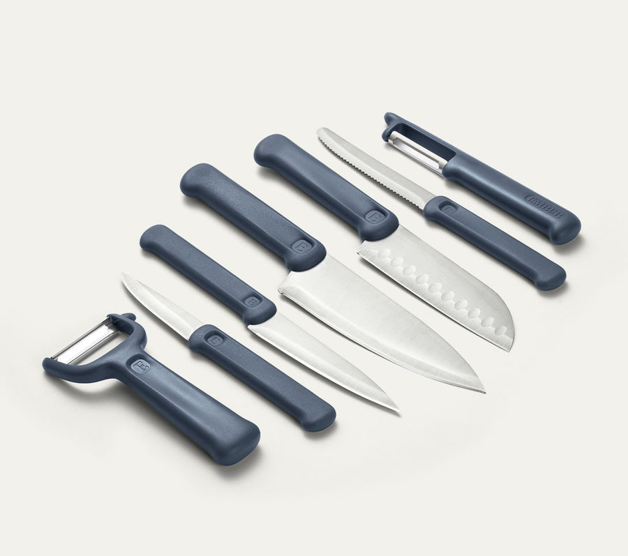 Knife & Peeler Set of 7 - Nilgiri Blue
