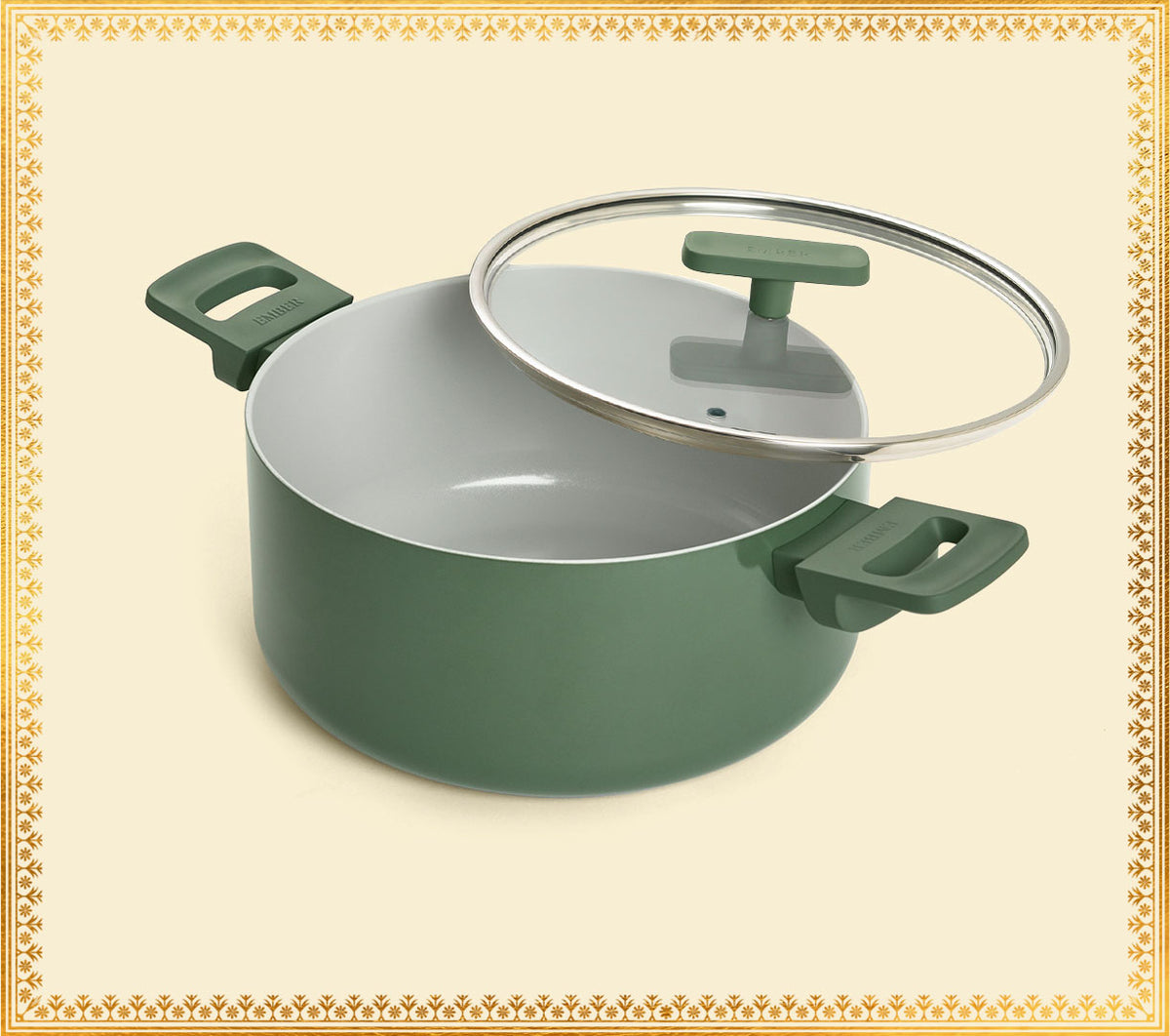 Dutch Oven 24cm with glass lid - Coorg Green