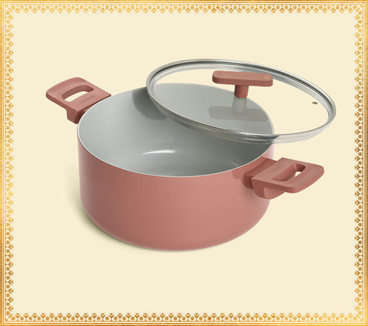 Dutch Oven 24cm with glass lid - Jaipur Terracotta