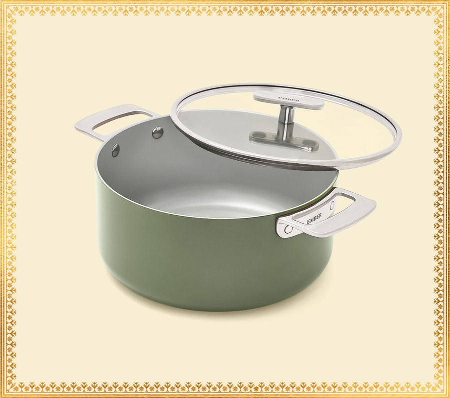 Dutch Oven 24cm with glass lid - Coorg Green