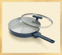 Frypan 24cm with glass lid (2.0) - Nilgiri Blue