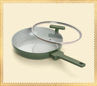 Frypan 24cm with glass lid (2.0) - Coorg Green