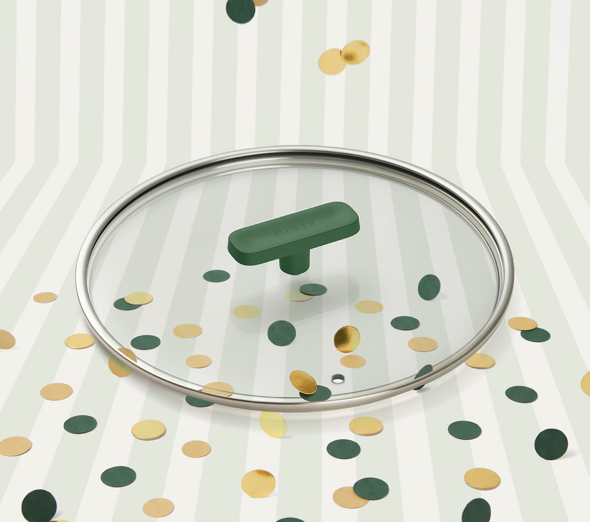 Glass Lid 24cm - Coorg Green