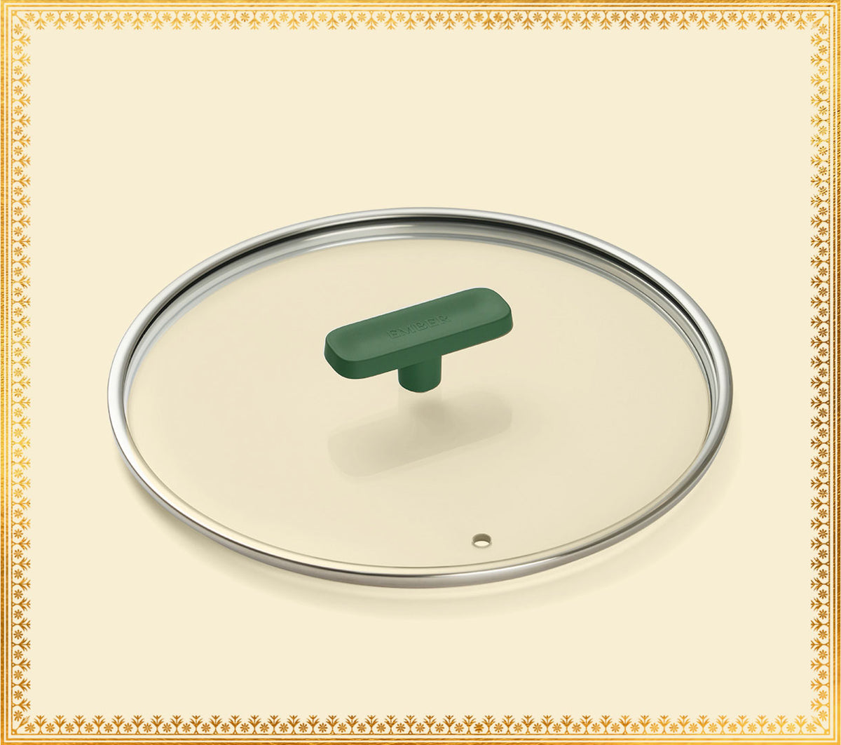 Glass Lid 24cm - Coorg Green