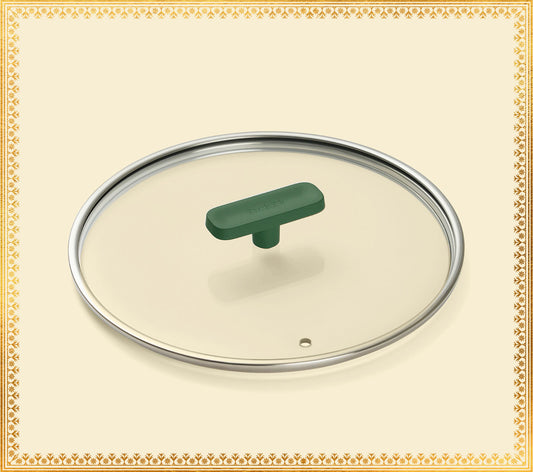 Glass Lid 24cm - Coorg Green