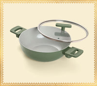 Kadai 24cm with glass lid - Coorg Green