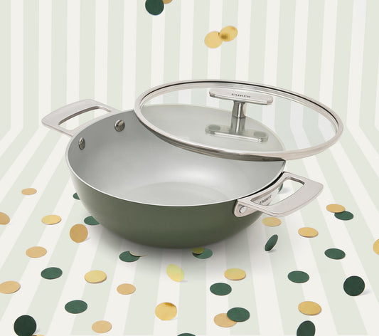 Kadai 24cm with glass lid - Coorg Green