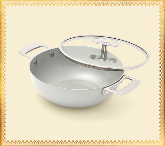 Kadai 24cm with glass lid - Himalayan Mist