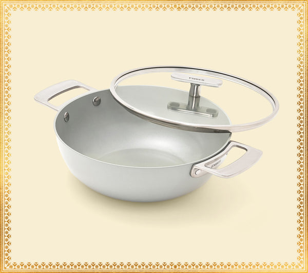 Kadai 24cm with glass lid - Himalayan Mist