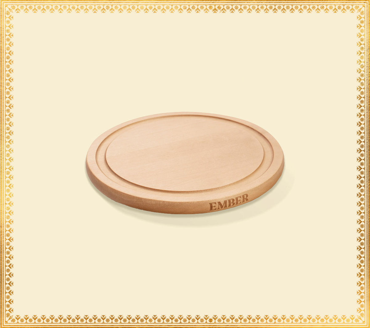 Ember Cast Iron Magnetic Trivet - Wood