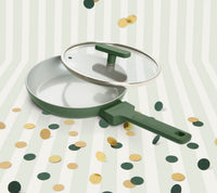 Mini Frypan with Glass Lid 20cm - Coorg Green
