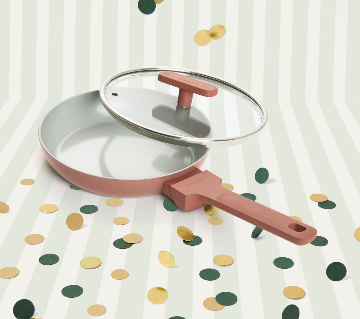 Mini Frypan with Glass Lid 20cm - Jaipur Terracotta