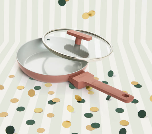 Mini Frypan with Glass Lid 20cm - Jaipur Terracotta
