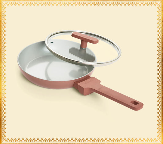 Mini Frypan with Glass Lid 20cm - Jaipur Terracotta