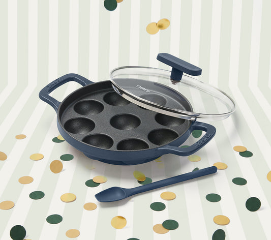Ember Pre-Seasoned Cast Iron Appe Pan (20 cm) - Nilgiri Blue