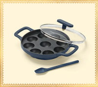 Ember Pre-Seasoned Cast Iron Appe Pan (20 cm) - Nilgiri Blue