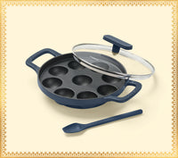Ember Pre-Seasoned Cast Iron Appe Pan (20 cm) - Nilgiri Blue