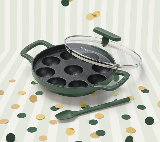 Ember Pre-Seasoned Cast Iron Appe Pan (20 cm) - Coorg Green