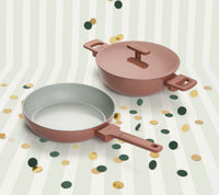 Ember Frypan + Kadai Duo - Jaipur Terracotta