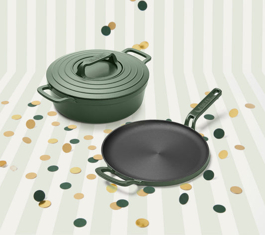 Pre-seasoned Cast Iron Duo - Coorg Green