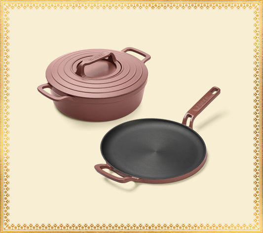 Pre-seasoned Cast Iron Duo - Jaipur Terracotta
