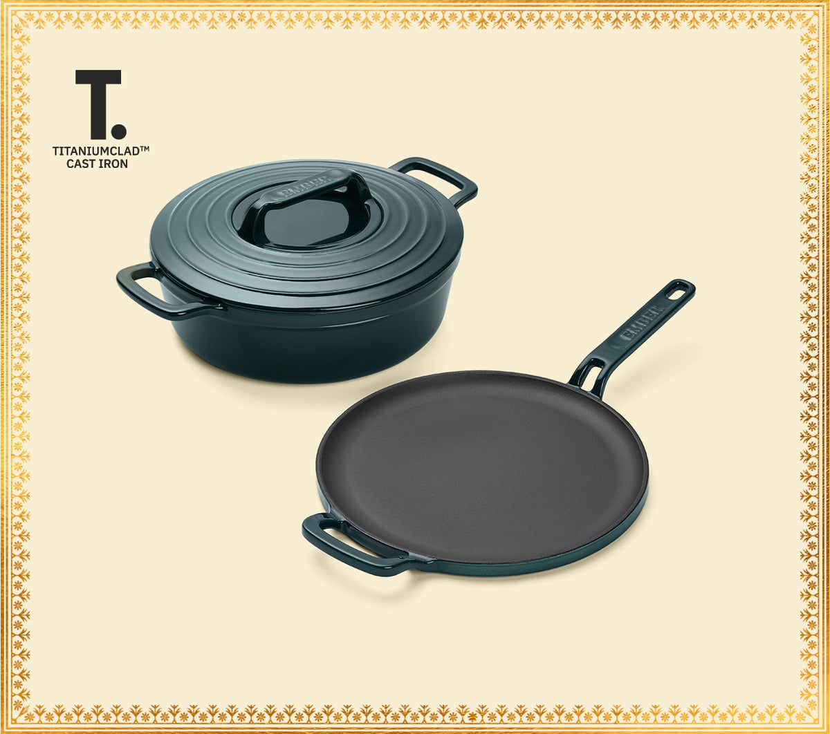TitaniumClad™ Cast Iron Duo - Teal
