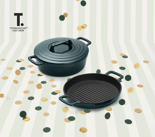 TitaniumClad™ Cast Iron Duo - Teal