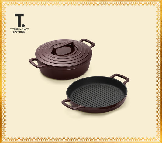 TitaniumClad™ Cast Iron Duo - Wine