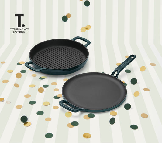 TitaniumClad™ Cast Iron Duo - Teal