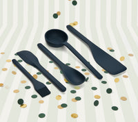 Set of 5 (Ladle, Brush, Flip, Stir, Scrape) - Nilgiri Blue
