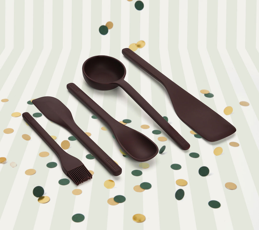 Set of 5 (Ladle, Brush, Flip, Stir, Scrape) - Wine