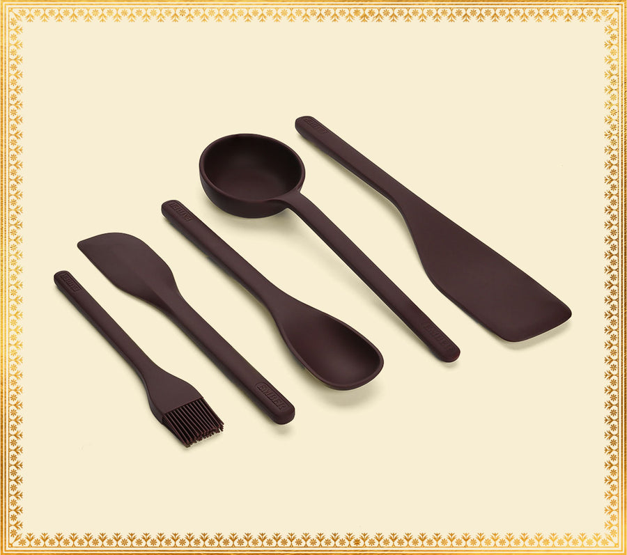 Set of 5 (Ladle, Brush, Flip, Stir, Scrape) - Wine