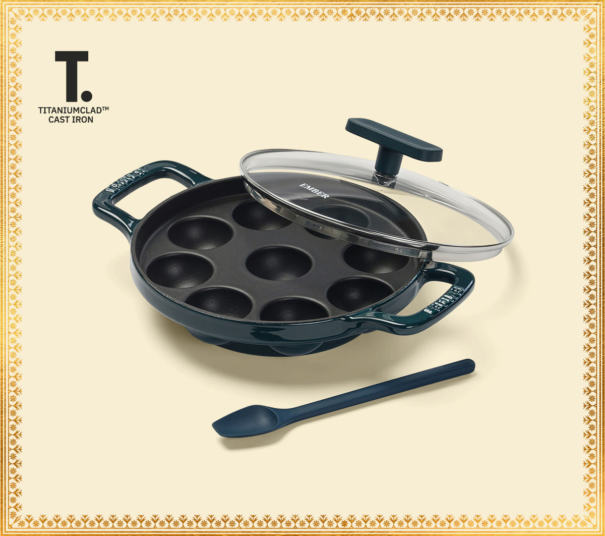 Ember TitaniumClad™ Cast Iron Appe Pan (20 cm) - Teal