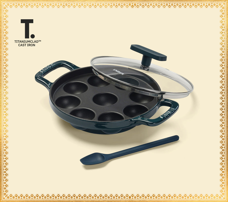 Ember TitaniumClad™ Cast Iron Appe Pan (20 cm) - Teal