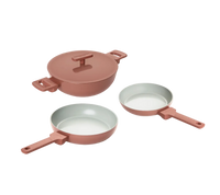 Set of 3 - Frypan + Mini Frypan + Kadai - Terracotta