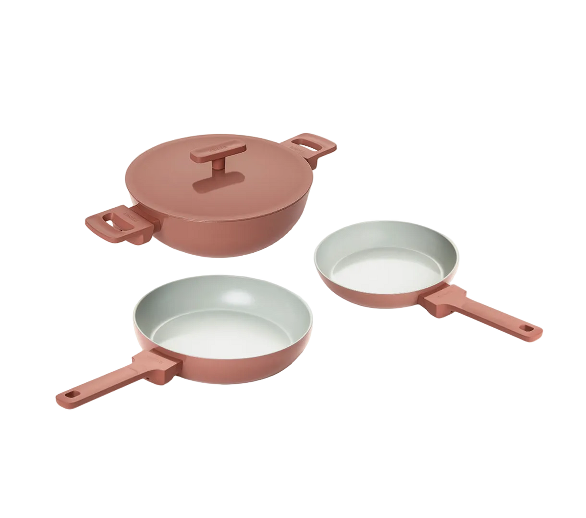 Set of 3 - Frypan + Mini Frypan + Kadai - Terracotta