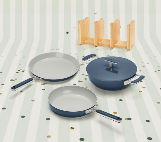 Everyday Cookware Trio (with storage) - Nilgiri Blue