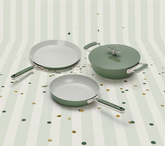 Everyday Cookware Trio (with storage) - Coorg Green