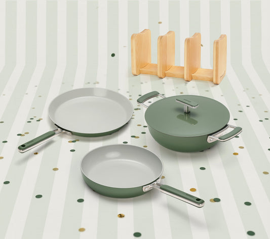 Everyday Cookware Trio (with storage) - Coorg Green